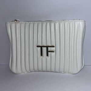 Tom Ford Ivory Quilted Wristlet